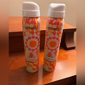 Amika Perk Up Dry Shampoo with Orange and Pink Design
